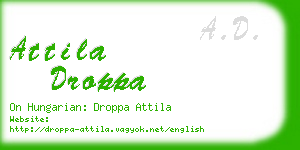 attila droppa business card
